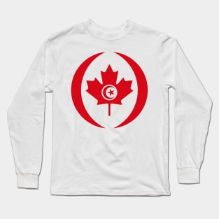 Tunisian Canadian Multinational Patriot Flag Series Long Sleeve T-Shirt